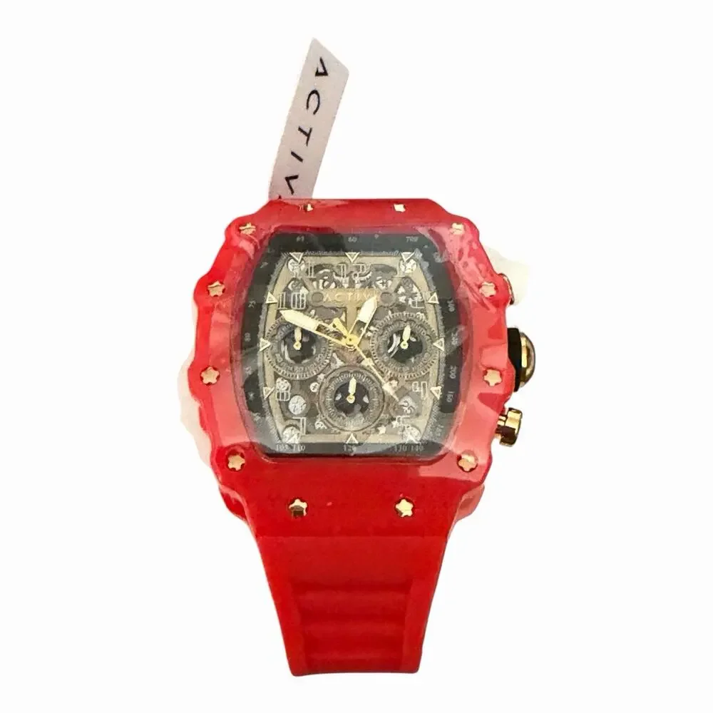 Activa x Invicta Men’s Skeleton Watch ACW2305-019 Red Case Black Dial NIB 50M - Picture 9 of 14